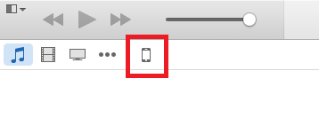 Select the iOS device in iTunes.